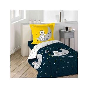 DOUCEUR D'INTERIEUR Parure de lit enfant Petit Astronaute 140x200 cm - Publicité