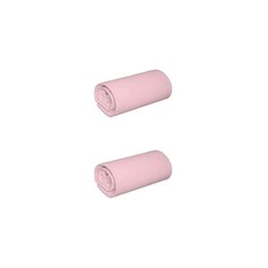 Non renseigné Lot de 2 draps housses jersey rose thé bonnet 30 cm 100% coton biologique 70x200 - Publicité