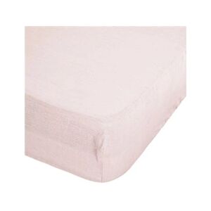 ATMOSPHERA - Drap Housse bonnet 30 cm 100% Lin 160x200 cm - Rose - Publicité