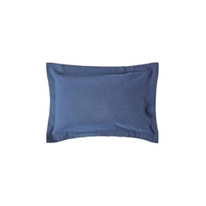 Homescapes Taie d'oreiller à volants en lin lavé Bleu marine - 50 x 75 cm - Publicité