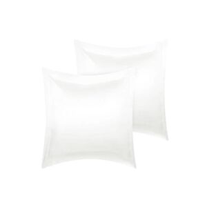 PiccoCasa Taies d'oreiller en satin 2 pièces Blanc 66x66cm - Publicité