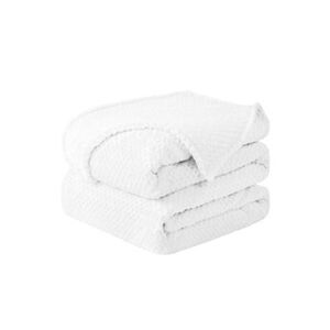 Uxcell Couverture de lit en molleton de flanelle légère et douce, 66x90 Blanc - Publicité