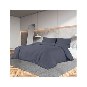 VIDAXL Ensemble de housse de couette Anthracite 200x200 cm Microfibre - Publicité