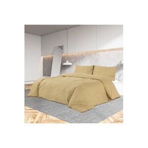 VIDAXL Ensemble de housse de couette Taupe 135x200 cm Microfibre - Publicité