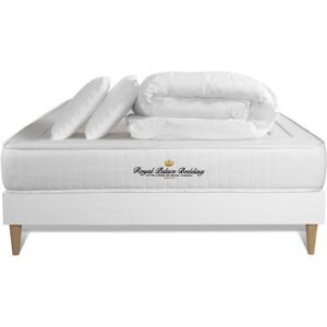 Royal Palace Bedding Pack Matelas A Memoire De Forme Nottingham 180x200cm + Sommier Kit Blanc + 2 Oreillers + 1 Couette - Publicité