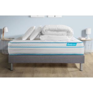 Bodycare Pack 140x200 Matelas Bodymax + Sommier Kit Gris + Couette 240x220cm + 2 Oreillers 60x40cm - Publicité