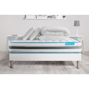 Bodycare Pack 160x200 Matelas Bodyflex + Sommier Kit Blanc + Couette 260x240cm + 2 Oreillers 60x40cm - Publicité