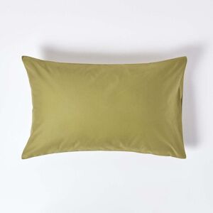 Taie D'oreiller Rectangulaire En Coton Égyptien Vert Olive 1000 Fils 50 X 75 Cm - Publicité