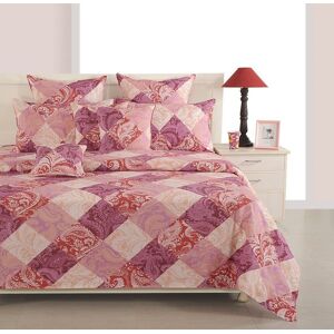 Yuga Literie 100% Queen Size Coton Set 3 Pièces Motif De Broderie Tenture Taie Flatsheets 200 Tc Linge De Lit - Violet - Publicité