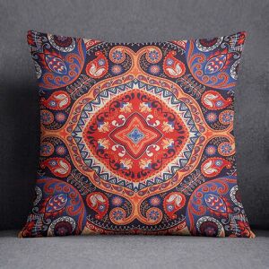 S4sassy Oreiller Carré Imprimé Décoratif Satin Coussin Couverture Mandala Couvercle Jet 12 X 12 Pouces, Multicolore - Publicité