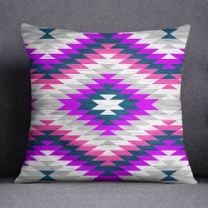 S4sassy Imprimé Ikat Décoratif Taie D'Oreiller Violet Cas Coussin Carré Jeté - Violet - Publicité