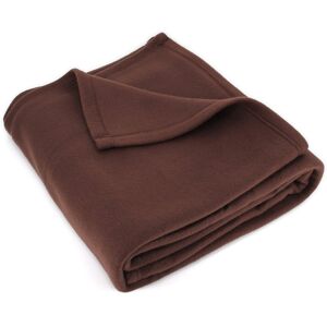 Linnea Couverture Polaire 180x220 Cm Isba Marron Chocolat 100% Polyester 320 G/M2 Traité Non-Feu - Publicité