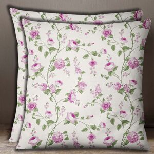 S4sassy Violet Clair Popeline De Coton Imprimé Floral Couverture Oreiller Carré Canapé Coussin 2 Pcs - Publicité