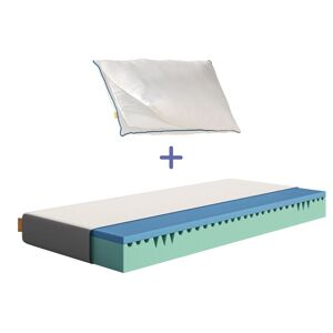 Emma Pack Matelas Confort 80x200 Cm + 1 Oreiller Nuage Sommeil Réparateur Indépendance De Couchage Confort Optimal Lavables - Publicité