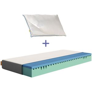 Emma Pack Matelas Confort 90x200 Cm + 1 Oreiller Nuage Sommeil Réparateur Indépendance De Couchage Confort Optimal Lavables - Publicité