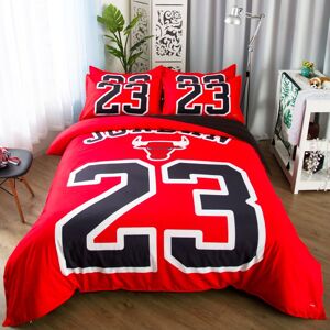 Basketball Thème Imprimé Parure De Lit De Marque: 1 Piece Housse De Couette + 1 Piece Drap Plat + Taie D'oreiller Polyester Parure De Couette -Pm300358 - Publicité