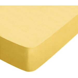 Linnea Drap Housse Uni 200x190 Cm 100% Coton Alto Jaune Bourdon - Publicité