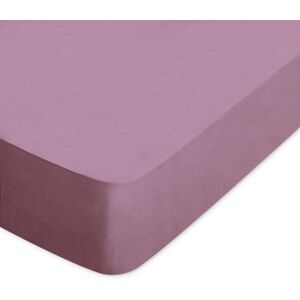 Linnea Drap Housse Uni 120x200 Cm Bonnet 40 Cm 100% Coton Alto Violet Raisin - Publicité