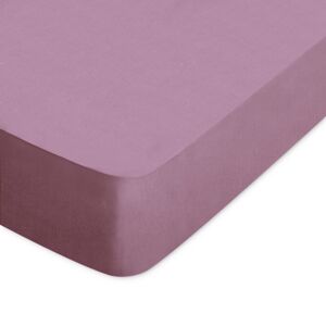 Linnea Drap Housse Uni 150x220 Cm Bonnet 40 Cm 100% Coton Alto Violet Raisin - Publicité