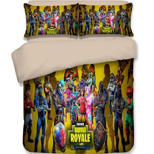 Fortnite Style Imprimé Parure De Lit De Marque: Housse De Couette + Drap Housse + Taie D'oreiller Polyester Parure De Couette -Pm300304 - Publicité