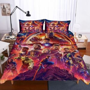 Marvel Avengers Parure De Couette 3d Imprime - 1 Housse De Couette 175 X 215 Cm + 1 Taie D'oreiller 50 X 75 Cm - Publicité