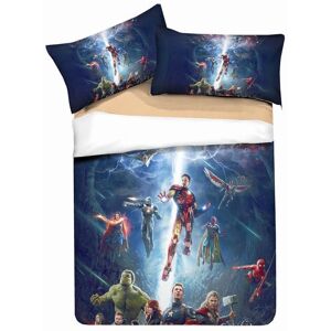 Marvel Avengers Parure De Couette 3d Imprime - 1 Housse De Couette 175 X 215 Cm + 1 Taie D'oreiller 50 X 75 Cm - Publicité