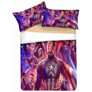 Marvel Avengers Parure De Couette 3d Imprime - 1 Housse De Couette 175 X 215 Cm + 1 Taie D'oreiller 50 X 75 Cm - Publicité