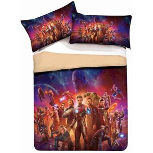 Marvel Avengers Parure De Couette 3d Imprime - 1 Housse De Couette 175 X 215 Cm + 1 Taie D'oreiller 50 X 75 Cm - Publicité