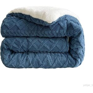 Couverture De Lit Queen Blanket 3 Kg, Couverture En Peluche Confortable, Couette Chaude Pour Lit, Canapé, Canapé Bleu - Publicité