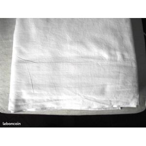 Drap(1) Plat Neuf 100% Coton Blanc 300x240cm Marque Tex - Publicité