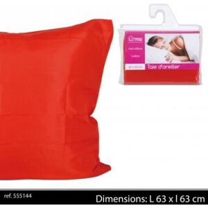 Taie Oreiller Rouge Polyester 63 X 63 Cm - Publicité