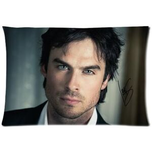 Custom Ian Somerhalder Taie D'oreiller Douce Décorative Pour La Maison - Housse De Protection Avec Fermeture Éclair Imprimée (50 Cm X 75 Cm) - Publicité