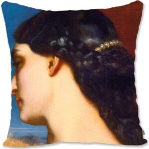 Housse De Coussin Avec Fermeture Éclair, Housse De Coussin En Velours, Taie D'oreiller Pour Canapé, Portrait De Femme Préraphaélite, Art - Lord Leighton - Lucia Lf-La Nanna Sunny H - Publicité