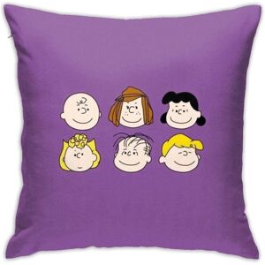 Taie D'oreiller Décorative Douce Charlie Brown Purple Taie D'oreiller Carrée Housse De Coussin Confortable Housse De Coussin De Luxe Pour Canapé-Lit, Chaise, Voiture, Décoration D'intérieur (18 X 18 Pouces) - Publicité