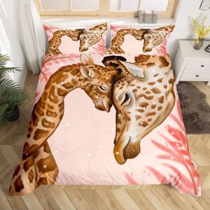 Parure De Lit Girafe, Ensemble De Literie Familial, Housse De Couette Pour Adolescents, Femmes, D¿¿Cor De Chambre, Animaux Kawaii, Housse De Couette Respirante - Publicité