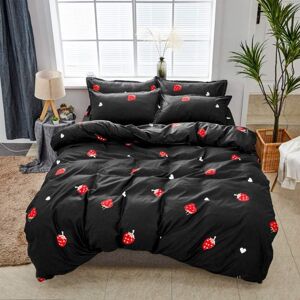 Parure De Lit Fraise Rouge Et Noir, Ensemble De Literie Kawaii, Housse De Couette Pour Enfants Filles Femmes, D¿¿Cor De Chambre D'enfant - Publicité