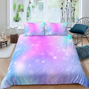 Parure De Lit Galaxie Pour Filles, Housse De Couette ¿¿ Paillettes, Univers, Pour Enfants Et Femmes, ¿¿Toiles Scintillantes, Espace Extra-Atmosph¿¿Rique, Rose Violet - Publicité