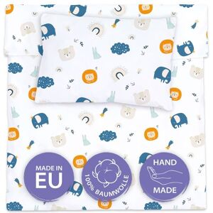 Housse De Couette Enfant 100 X 135 Cm - Parures De Lit Enfants Taie Oreiller 60x40 En Coton Motif Arc-En-Ciel - Publicité