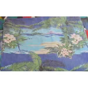 Drap Housse 90cm + Drap Plat Pour Lit D'une Personne-Décor Fleurs Et Palmiers Style Des Antilles-100% Coton - Publicité