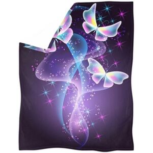 Couverture En Peluche Chaude Avec Imprim¿¿ Papillons 3d Pour Femmes Et Filles - Motif Galaxie Mignonne Pour Canap¿¿, Lit, Canap¿¿ - Publicité