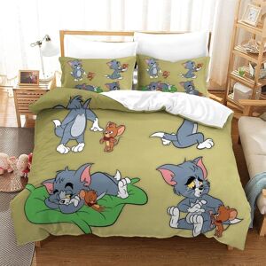 Tom&jerry; Pi¿¿Ces D Imprim¿¿ Th¿¿Me Dissimul¿¿ Fermeture ¿¿Clair Taies D'oreiller Et Housse De Couette Enfants Lisse Confortable Housse De Couette Ensembl - Publicité