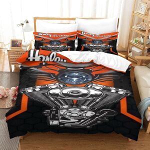 Harley Davidson Pi¿¿Ces D Imprim¿¿ Th¿¿Me Dissimul¿¿ Fermeture ¿¿Clair Taies D'oreiller Et Housse De Couette Enfants Lisse Confortable Housse De Couette E - Publicité