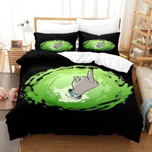 Rick And Morty Pi¿¿Ces D Imprim¿¿ Th¿¿Me Dissimul¿¿ Fermeture ¿¿Clair Taies D'oreiller Et Housse De Couette Enfants Lisse Confortable Housse De Couette En - Publicité