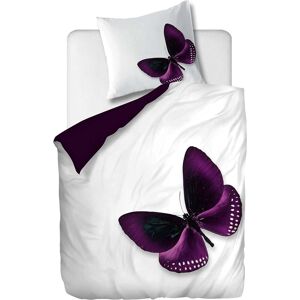 Parure De Lit Pi¿¿Ces Avec Housse De Couette Et Taie D'oreiller,Papillon Violet, X Cm / X Cm X ,Multi - Publicité