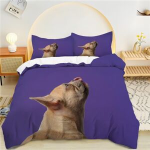 Housse De Couette X Violet, Bouledogue Parure De Lit Personnes Microfibre Doux Respiran Housse Couette Avec Fermeture ¿¿Clair, Ensemble De Literie Avec Taie D'oreillers X Cm - Publicité