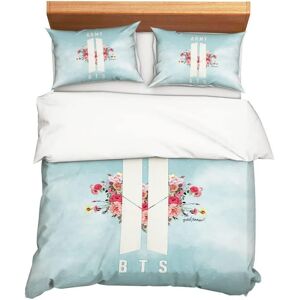 Bts Parure De Lit 3 Pièces ? Housse De Couette 200 Cm X 200 Cm ? Avec Fermeture Éclair + 2 Taies D'oreiller 50 X 75 Cm ? Kpop Bts, Chanteurs K-Pop, Chanteurs Pop Sud-Coréens (Couleur : G) - Publicité