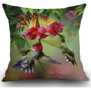 Housse De Coussin Colibri, Fleurs Colibri, Taie D'oreiller Décorative Pour La Maison, Pour Hommes/Femmes, Salon, Chambre À Coucher, Canapé, Chaise, 18 X 18 Pouces, Taie D'oreiller 45 X 45 Cm - Publicité