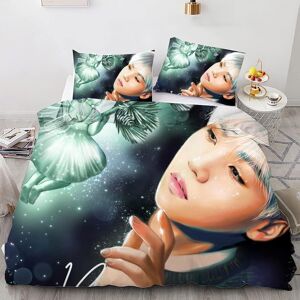 Bts Parure De Lit De Luxe 3 Pièces, K-Pop Jimin Suga Jungkook V, Housse De Couette Et Oreiller Pour Lit Double, Pour Musique, Garçons Et Filles, Housse De Couette Et Taies D'oreiller - Publicité