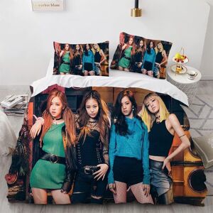 Bts Blackpink Parure De Lit ? Ensemble De Housse De Couette Avec Housse De Couette Et Taie D'oreiller, Doux Et Respirant, Pour Adolescents, Enfants, Garçons Et Filles - Publicité