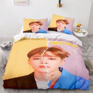 Bts Bts Bangtan Boysbts Parure De Lit Avec Housse De Couette Et Taie D'oreiller, Jimin Suga Jungkook V Rap Jhope En Coton Imprimé 3d Ultra Doux 2/3 Pièces Avec Fermeture Éclair Invisible - Publicité